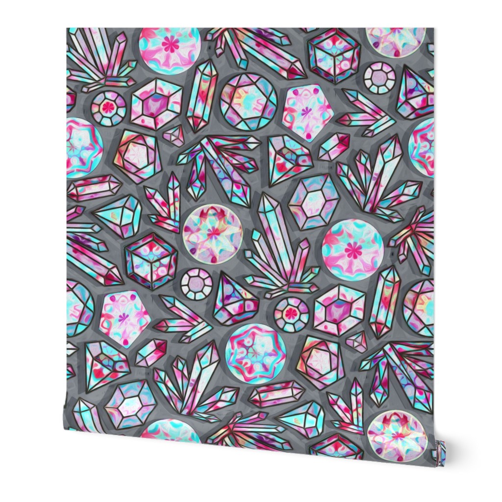 Kaleidoscope Crystals - Grey  (Large Version)