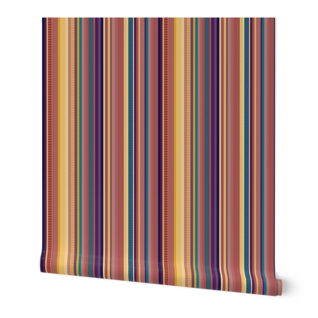 Serape Stripe-Muted Jewel Tones