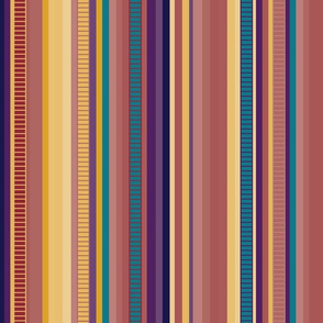 Serape Stripe-Muted Jewel Tones