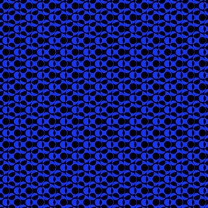 Blue and Black Abstract Polka Dots