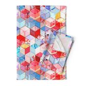 Ruby and Topaz Kaleidoscope Cubes Large