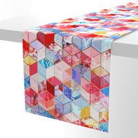 Ruby and Topaz Kaleidoscope Cubes Large