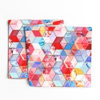 Ruby and Topaz Kaleidoscope Cubes Large