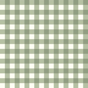 Gingham Sage Green