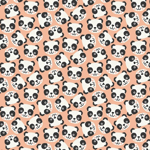 Happy scandi pandas on blush-ed