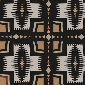 Southwest Folk Art - Chocolate - Design 9417211