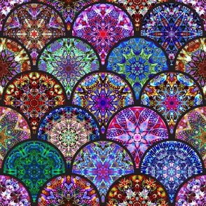 Intricate Kaleidoscope Collection Art Deco Scallops