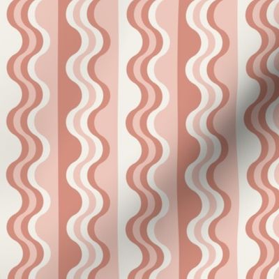 Sea Shell Waves in coral pink