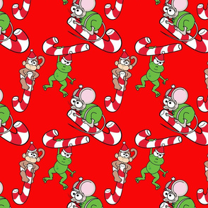 Candy Cane Critters Red