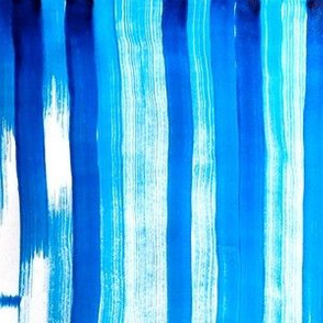 Blue Brush Stroke Stripes