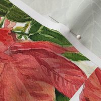 poinsettia teatowel