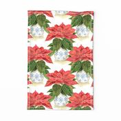 poinsettia teatowel