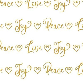 Holiday Peace Love Joy on White