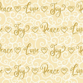 Holiday Peace Love Joy on Cream
