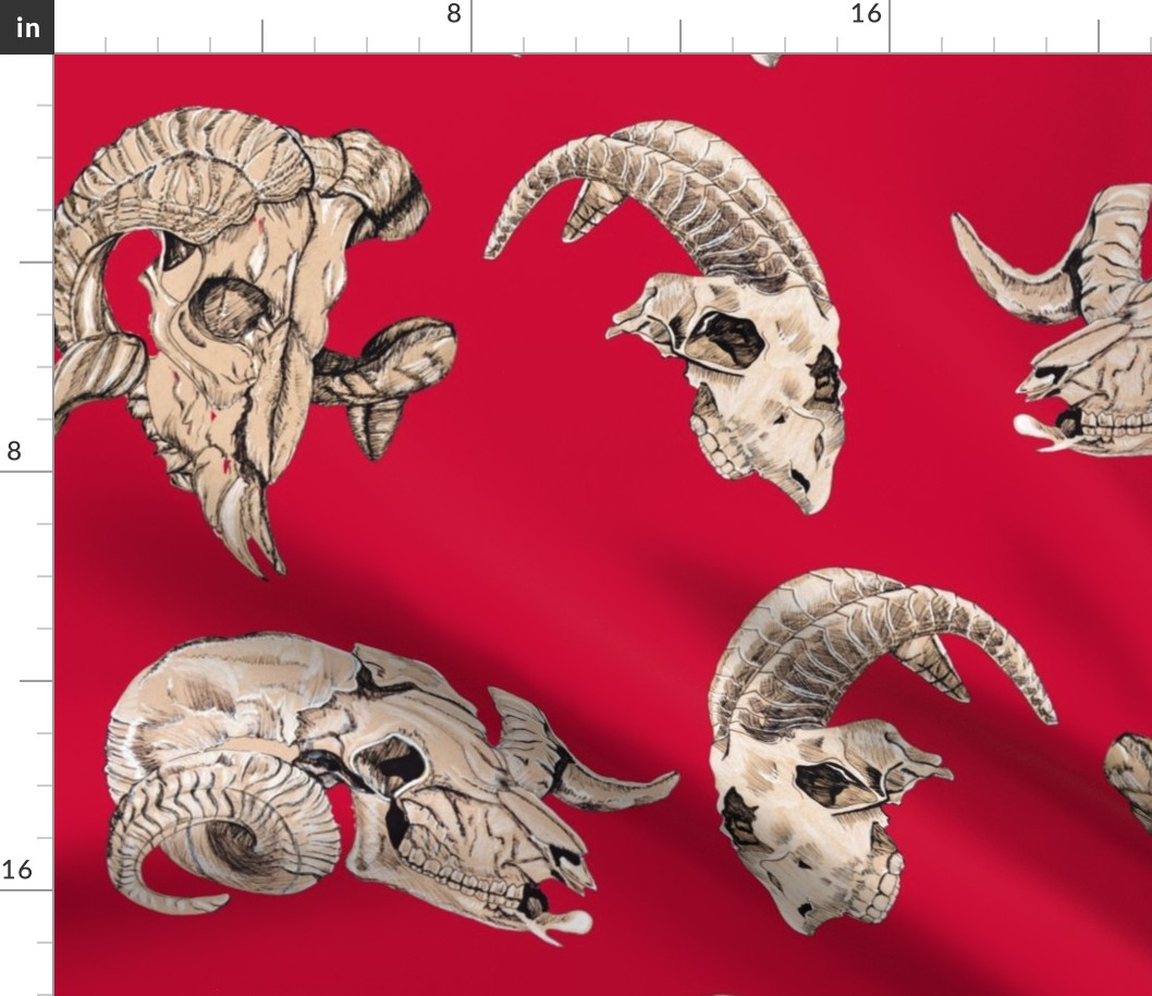 Red Animal skulls