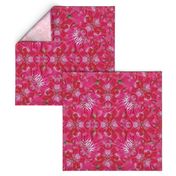 Kaleidoscope of Pink Iris Design Challenge on Hot Pink