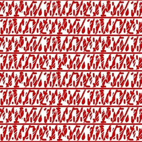 Marker Charcoal Battle Tiny-micro -red/white  Quilt print 