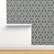 Gray White Soft Snowflakes, Cooling and Calming unique Geometric Shapes