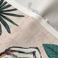 Tropical Jungle Cats Tea Towel 