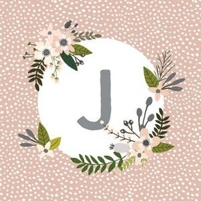 6" custom J monogram