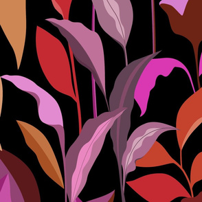 Elegant Red and Pink Leaves