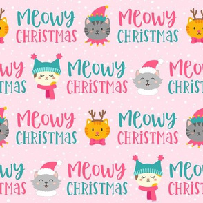 Meowy Christmas on Pink