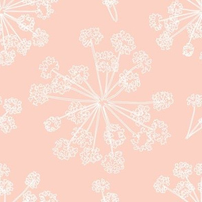 Floral Queen Anne's Lace pink peach