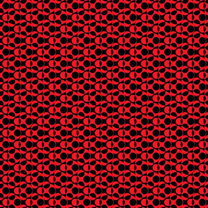 Red and Black Abstract Polka Dots