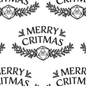 Merry Critmas in Black & White