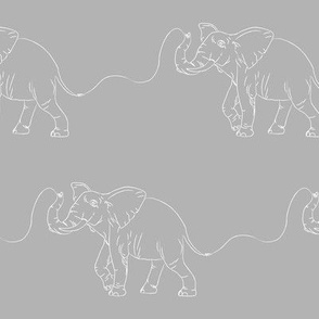 Elephant Sketch Gray (small)