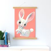 Kitschy teatowel - white rabbit