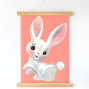 Kitschy teatowel - white rabbit