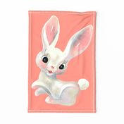 Kitschy teatowel - white rabbit