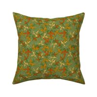 Autumn Leaves  - Maple Leaf Green Vine Multi