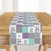 3 inch Be a Unicorn//Dk Purple - Wholecloth Cheater Quilt