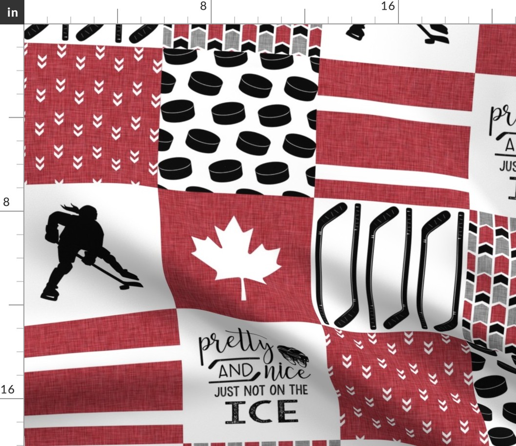 Women's Hockey//Canada//Pretty & Fabric | Spoonflower
