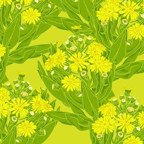 Chatham Island Christmas Tree on Lime Yellow