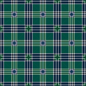 Square Plaid  White Gray Blue Green