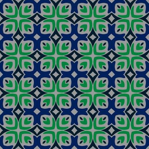  Repeat Pattern  White Gray Blue Green 