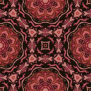 Kaleidoscope Floral - Black/Red