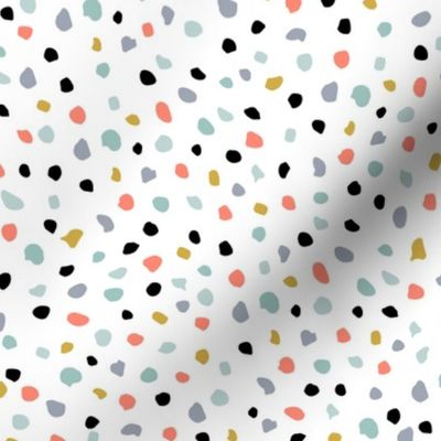 Abstract hand drawn colorful dots