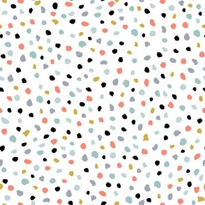 Abstract hand drawn colorful dots