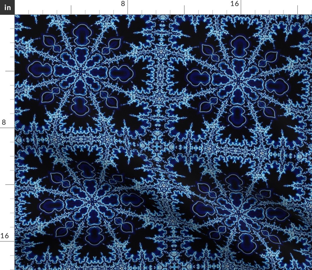 fractal lace in blue