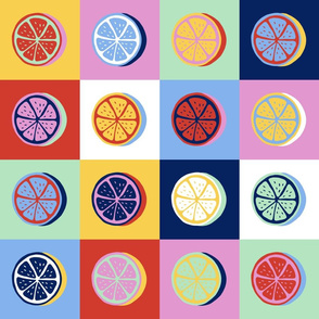 pop art citrus collection - multi colored lemons-01