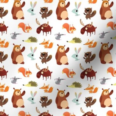 Cute Cartoon Forest Animals (Micro Size)