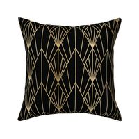 ZIGZAG ART DECO BLACK AND GOLD