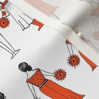 Paper Dolls in red