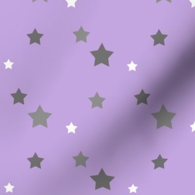 Scattered Stars / grey and purple