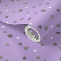 Scattered Stars / grey and purple