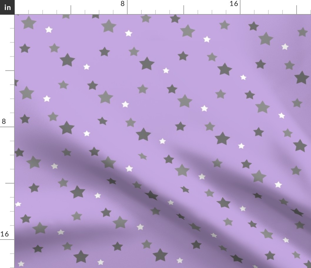 Scattered Stars / grey and purple